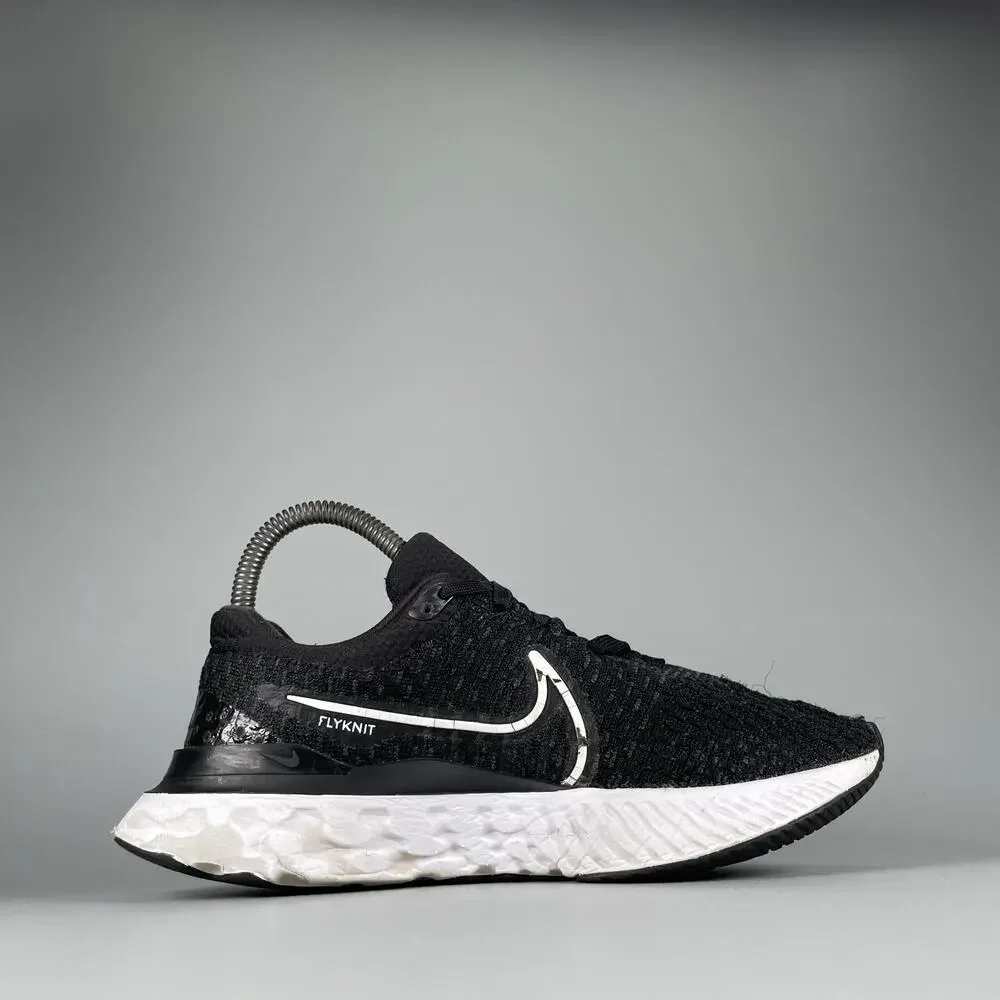 Nike React Infinity Run Flyknit 3 Women 6 Black Running Shoes Athletic Sneakers